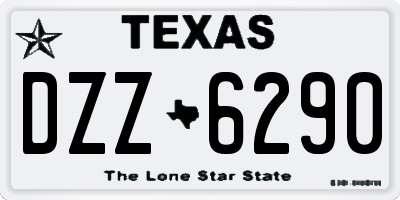 TX license plate DZZ6290