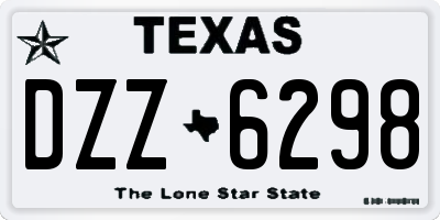 TX license plate DZZ6298