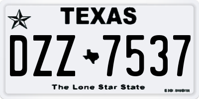 TX license plate DZZ7537
