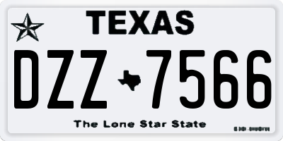TX license plate DZZ7566