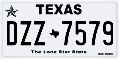 TX license plate DZZ7579