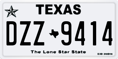 TX license plate DZZ9414