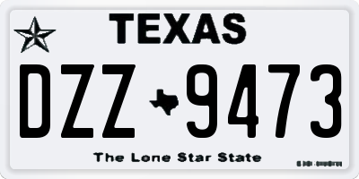 TX license plate DZZ9473