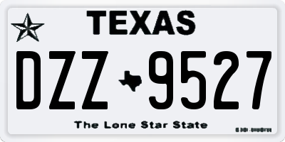 TX license plate DZZ9527