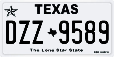 TX license plate DZZ9589
