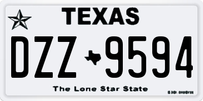 TX license plate DZZ9594