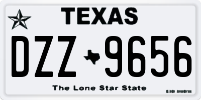 TX license plate DZZ9656