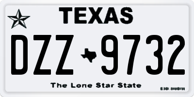 TX license plate DZZ9732