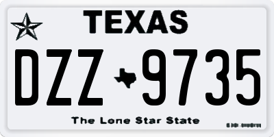 TX license plate DZZ9735