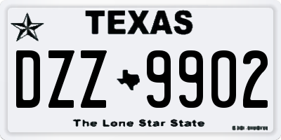 TX license plate DZZ9902