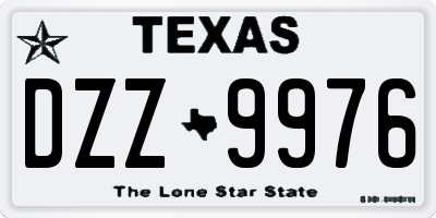 TX license plate DZZ9976