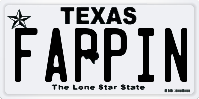 TX license plate FAPPIN