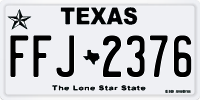 TX license plate FFJ2376