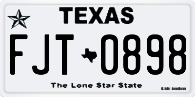TX license plate FJT0898
