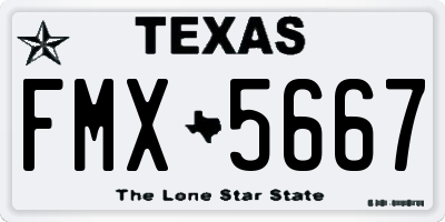 TX license plate FMX5667