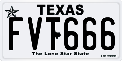 TX license plate FVT666