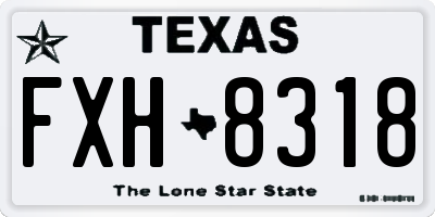 TX license plate FXH8318