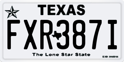 TX license plate FXR387I