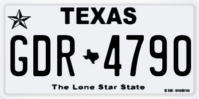 TX license plate GDR4790
