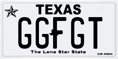 TX license plate GGFGT