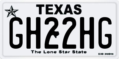 TX license plate GH22HG