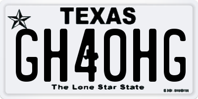 TX license plate GH40HG