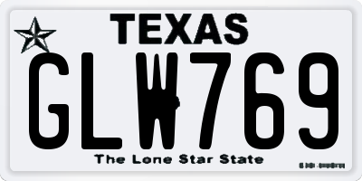 TX license plate GLW769