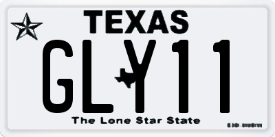 TX license plate GLY11