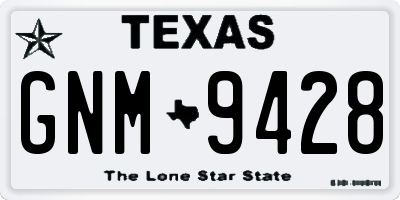 TX license plate GNM9428