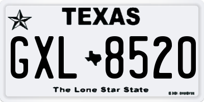 TX license plate GXL8520