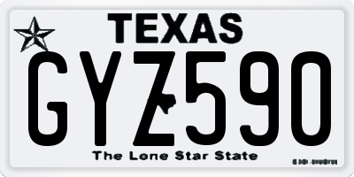 TX license plate GYZ590