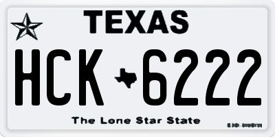 TX license plate HCK6222