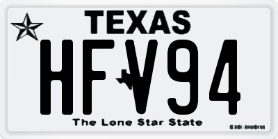 TX license plate HFV94