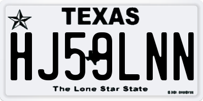 TX license plate HJ59LNN