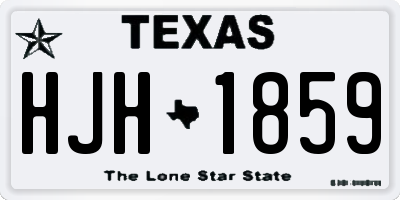 TX license plate HJH1859