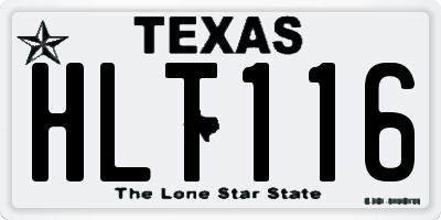 TX license plate HLT116