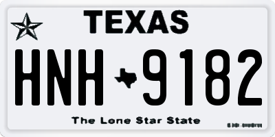 TX license plate HNH9182