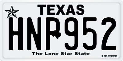 TX license plate HNP952