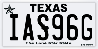 TX license plate IAS96G