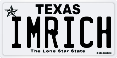 TX license plate IMRICH