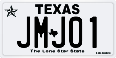 TX license plate JMJ01
