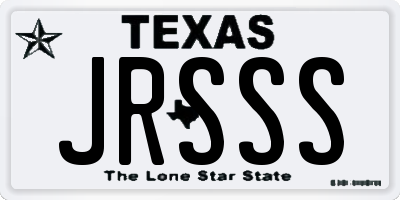 TX license plate JRSSS