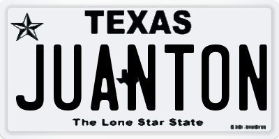 TX license plate JUANTON