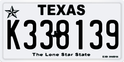TX license plate K338139