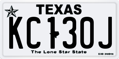 TX license plate KC130J
