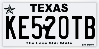TX license plate KE52OTB