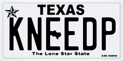TX license plate KNEEDP