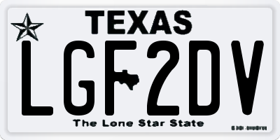 TX license plate LGF2DV