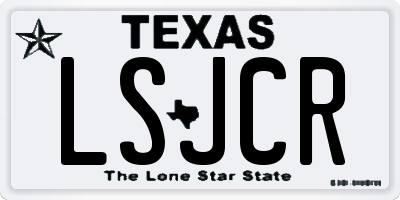 TX license plate LSJCR
