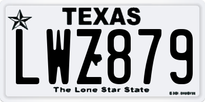 TX license plate LWZ879